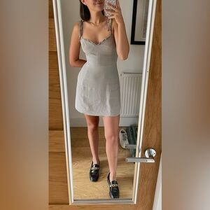 Wilfred Light Gray Mini Dress